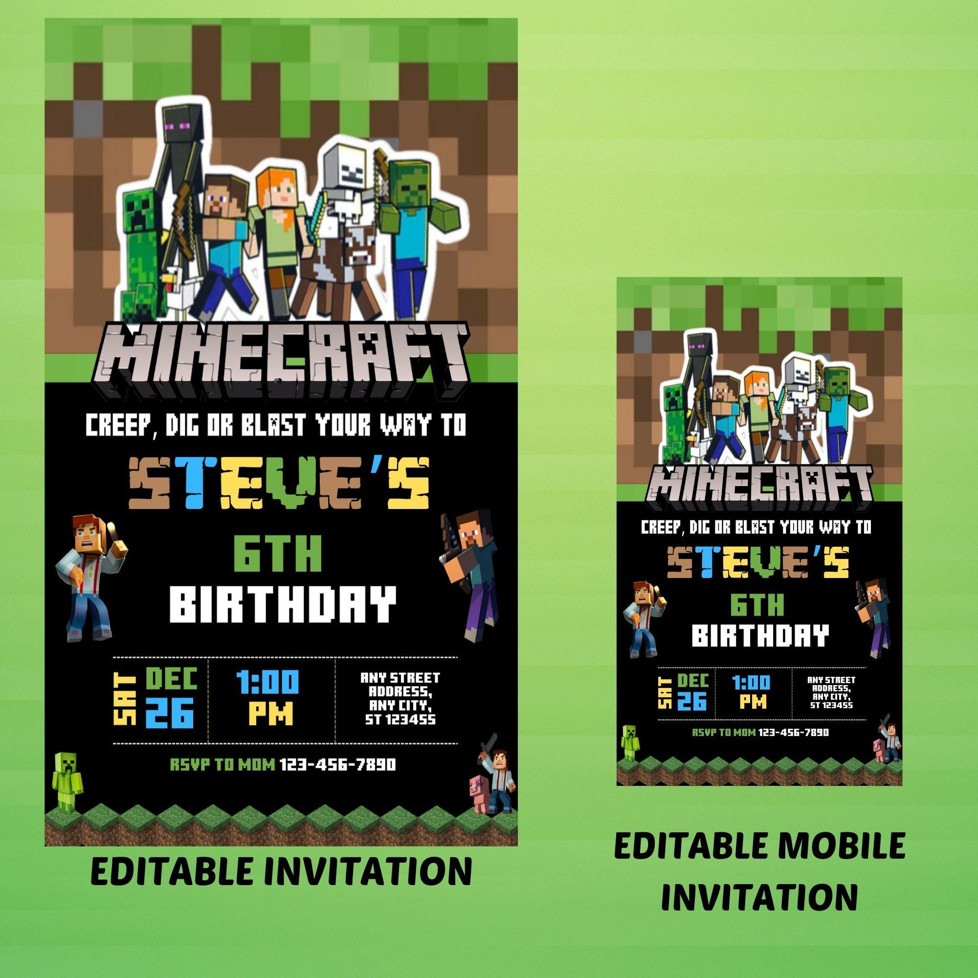 Minecraft Editable Template (Repeat)
