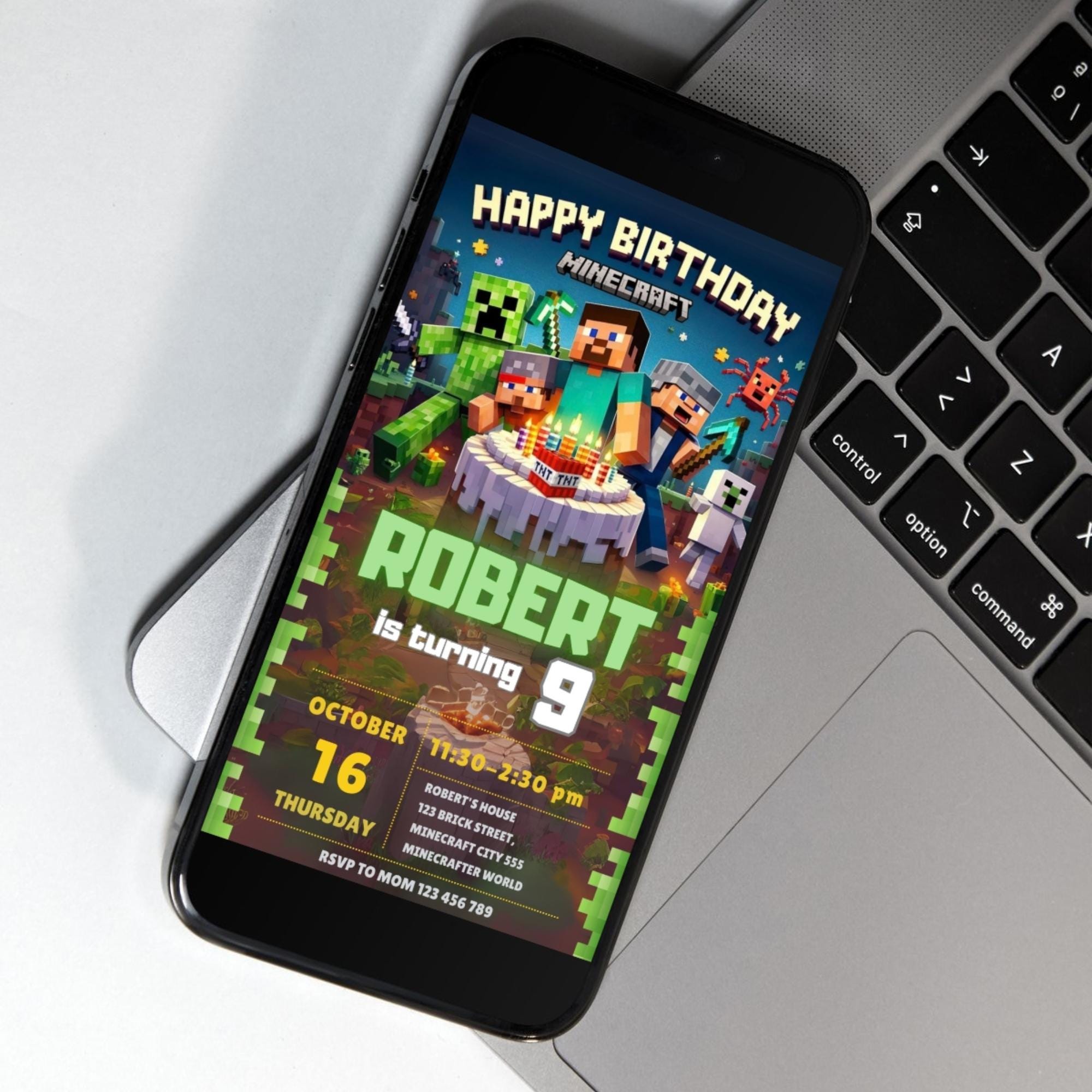 Minecraft Gamer Invitation
