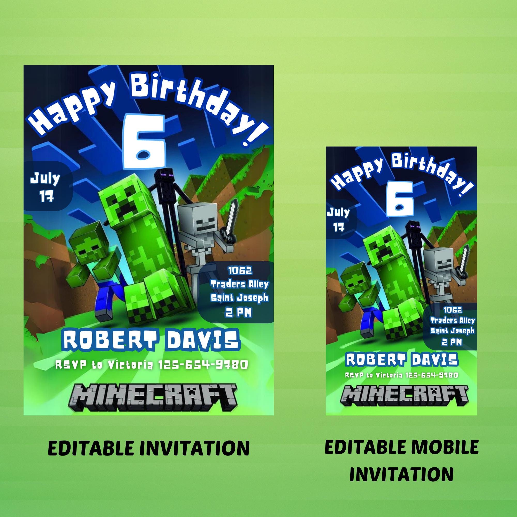 Minecraft Editable Invite (Mobile Included)