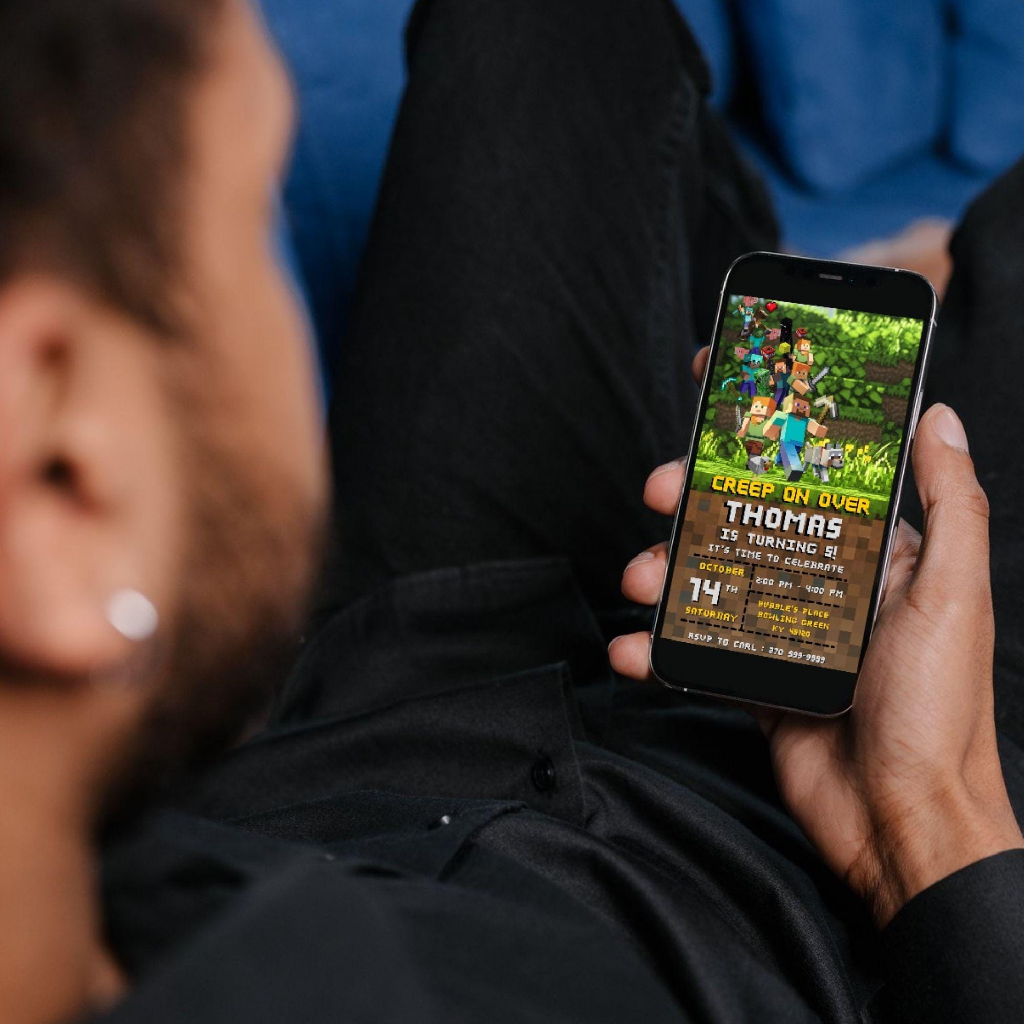 Minecraft Birthday Invitation