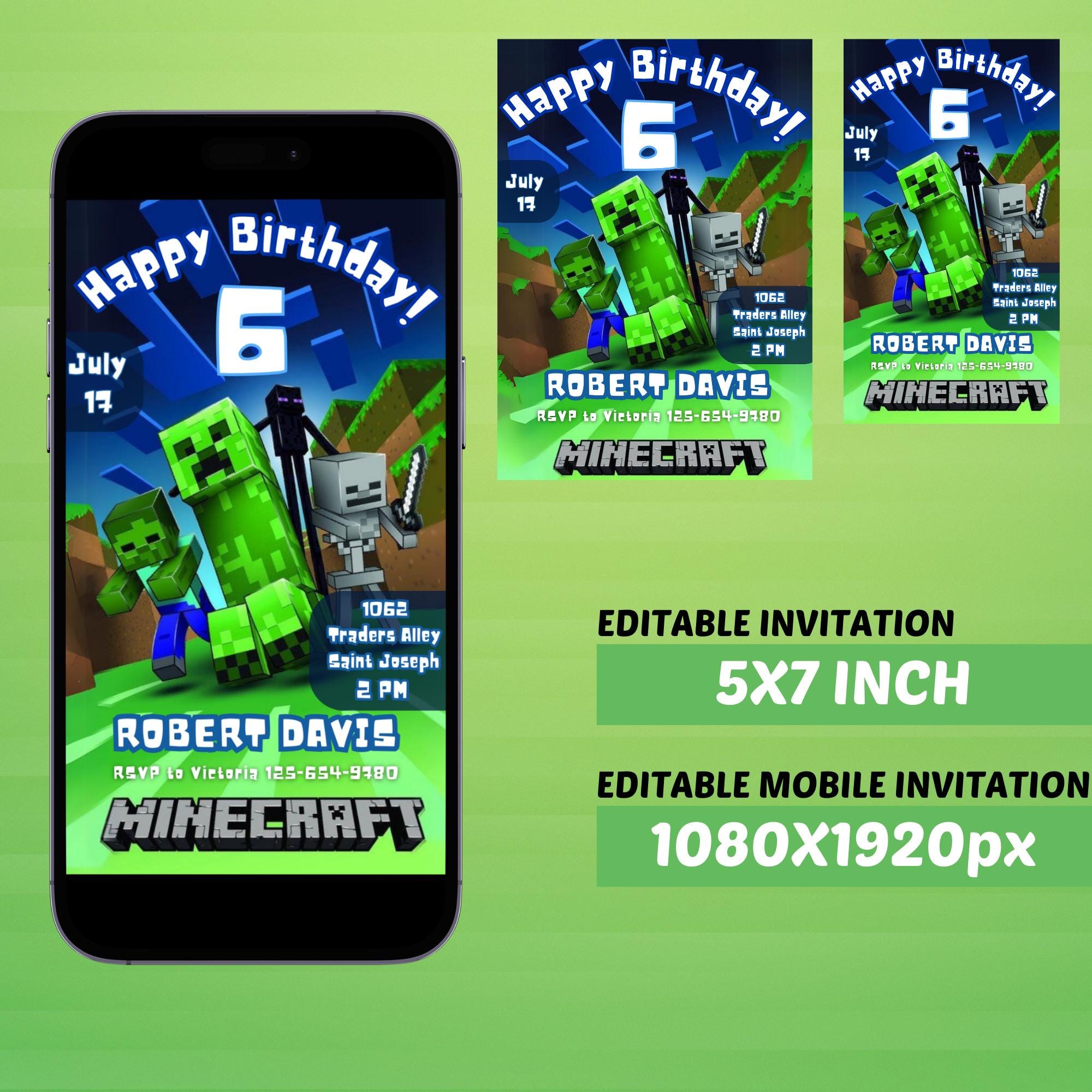Minecraft Editable Invite (Mobile Included)