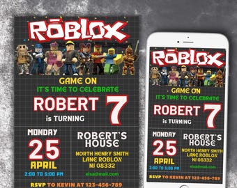 Roblox Rivals Birthday Canva Template Bundle – Editable Party Kit ...
