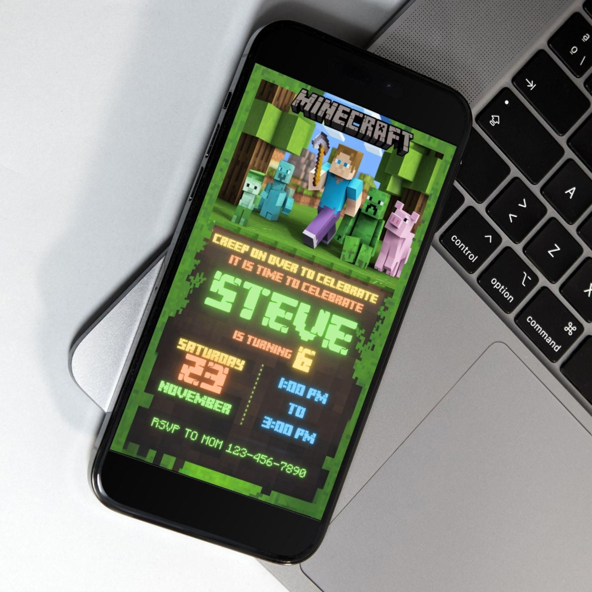 Minecraft Epic Party Invite