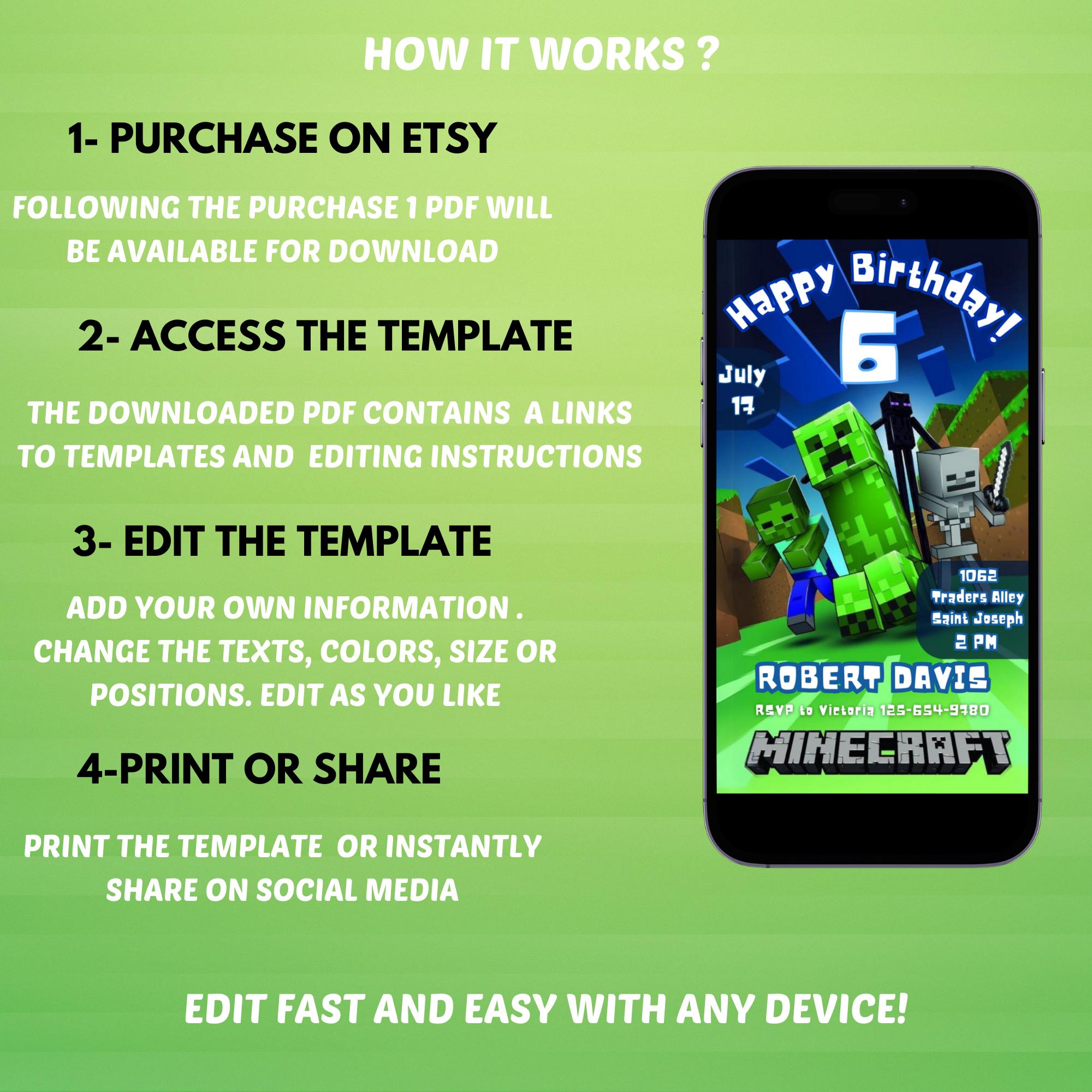 Minecraft Editable Invite (Mobile Included)