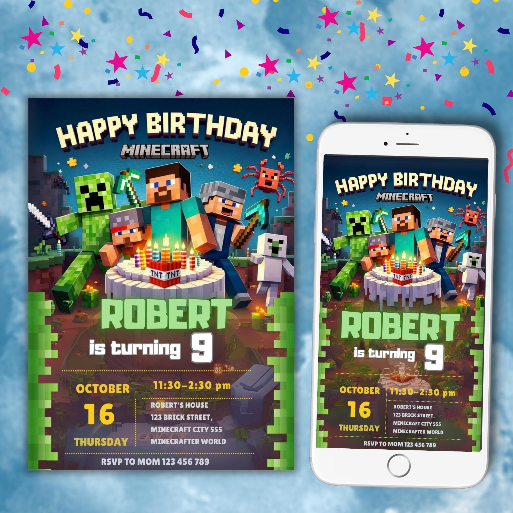 Minecraft Gamer Invitation