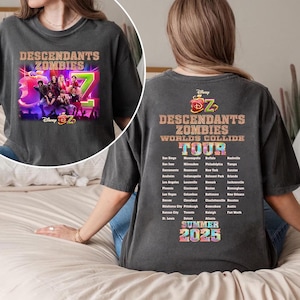Descendants Zombies World Tour Shirt, Descendants Concert Baby Tee, Summer Music Festival 2025 T-shirt, Disney The Rise Of Red Group Shirt