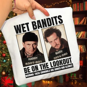 Bandits mouillés à surveiller png, joyeux Noël png, films de Noël drôles png, saison des fêtes rétro png, sublimation de Noël design