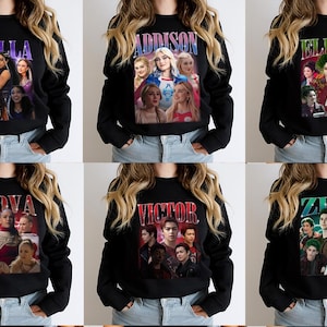 Vintage Zombies 4 Dawn Of The Vampires Shirt, Addison Eliza Nova Victor Willa Zed Tee, Zombies 4 Characters Shirt, Descendants Zombies Shirt