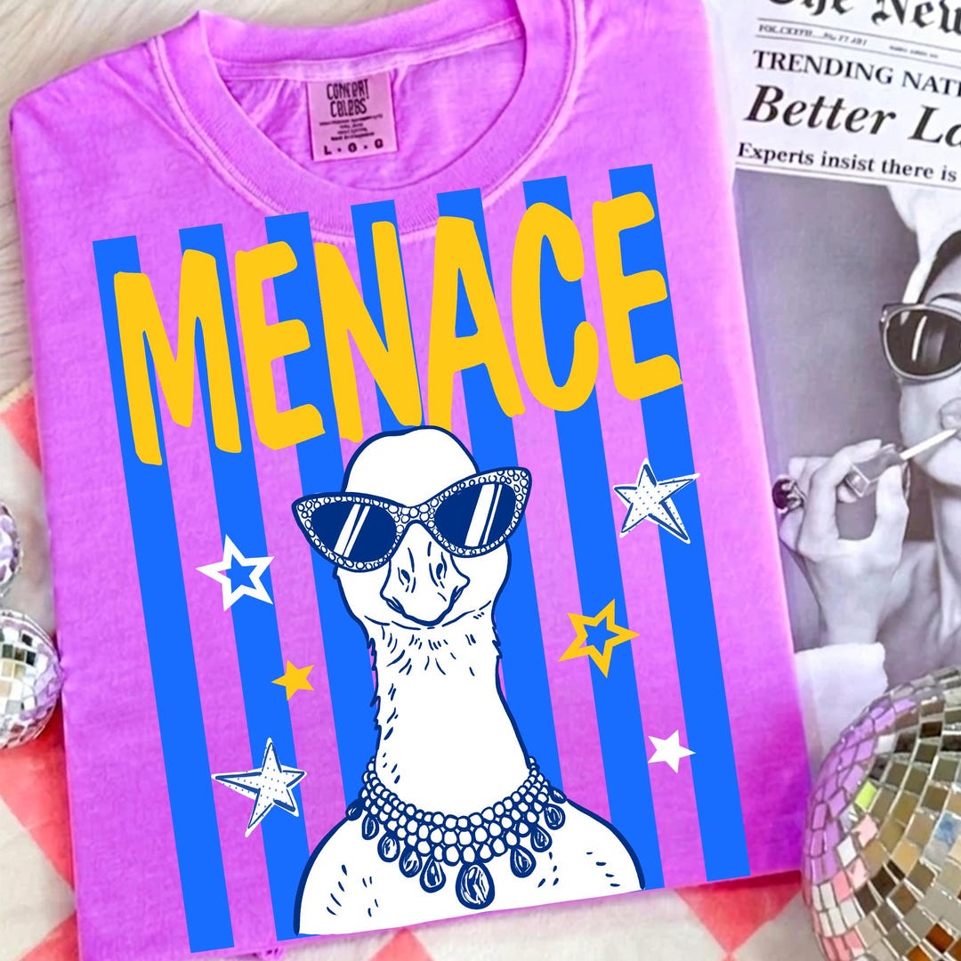 Menace Goose Vogue Png, Sarcastic Goose Stripes Png, Motherhood Png ...