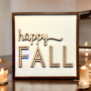 Hello Fall Sign, Fall Decor, 3D Sign, Give Thanks Decor, Fall Decorations, Fall Signs, Fall Wood Signs, Farmhouse Decor, Hello Fall