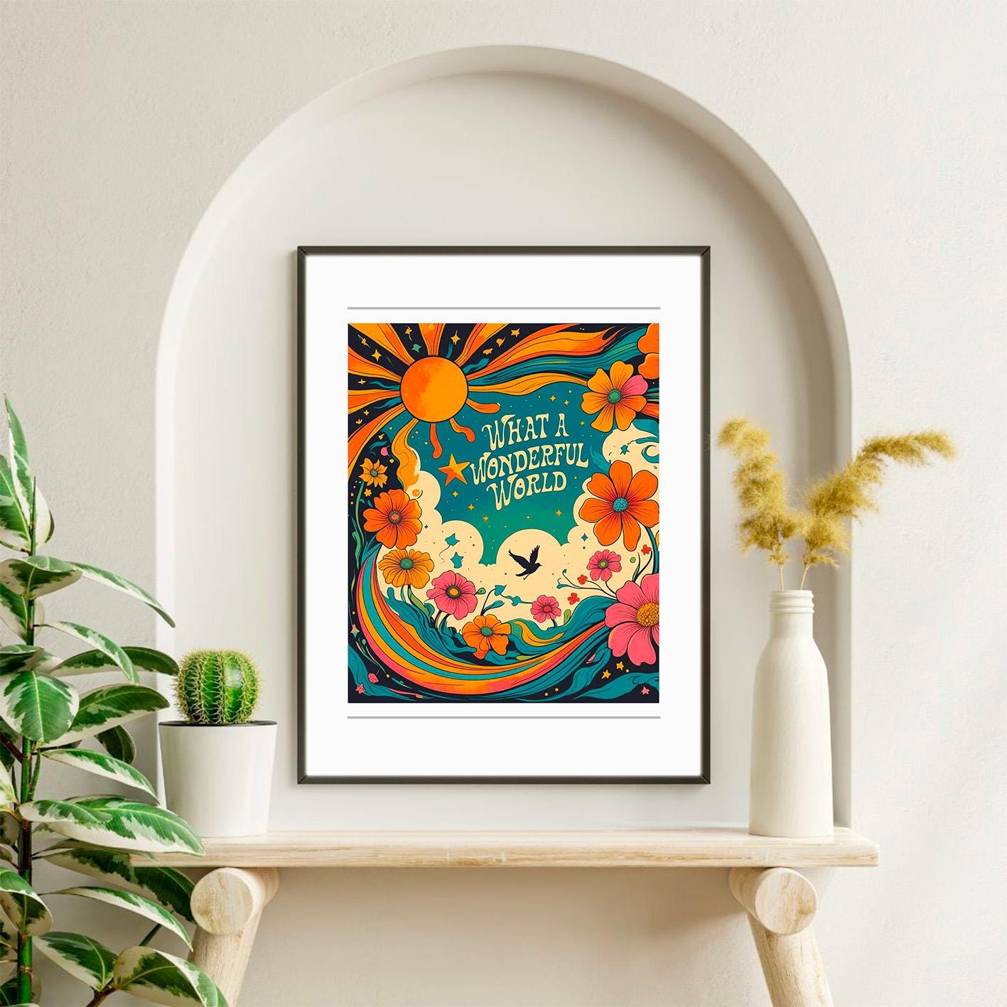 What a Wonderful World』にインスパイアされたポスター – 音楽に