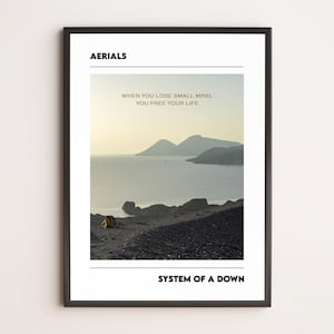 System of a Down – Aerials | Poster minimal musicale | Stampa fotografica rock | Arte da parete alternativa