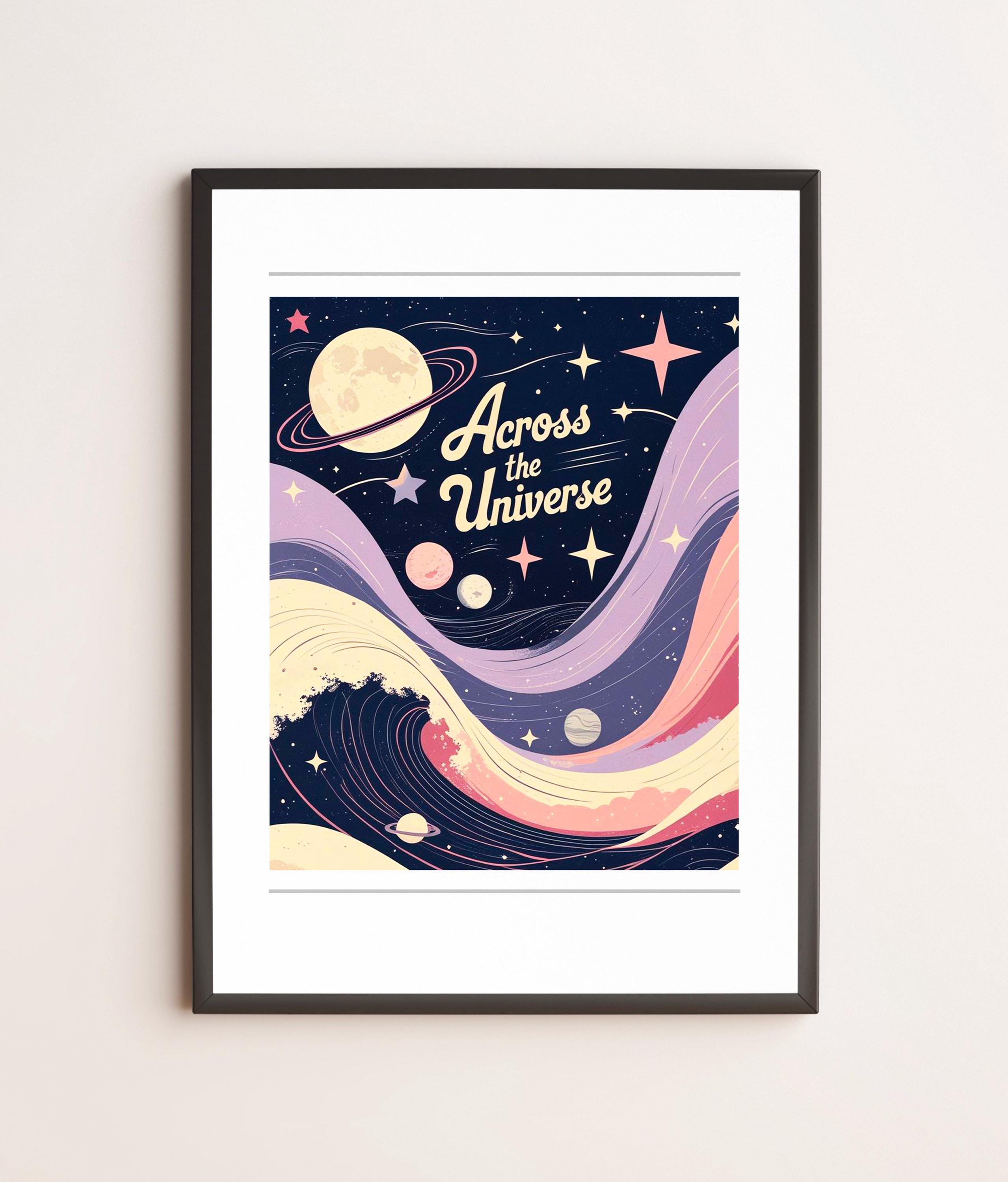 アート・デザイン・音楽 BOLISM/1960 Across the Universe – the Beatles | Abstract Dream Music Poster