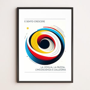 La Voglia, La Pazzia – Ornella Vanoni | Poster musicale minimal | Stampa d’arte italiana | Decorazione parete