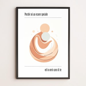 La cura – Franco Battiato | Poster illustrato minimal | Stampa d’arte ispirata a canzone | Regalo per amanti della musica