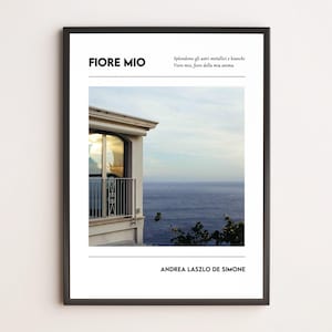 Fiore mio – Andrea Laszlo De Simone | Poster canzone italiana | Stampa minimalista fotografica | Arte da parete musicale
