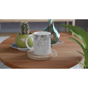 Design Mug, Nature Inspired Coffee Mug, Ceramic Mug, Branch Mug, 11oz