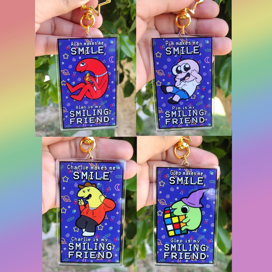 PRE-ORDER Arcade-themed Smiling Friends Keychains - Etsy