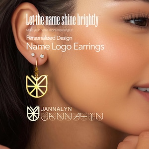 Personalized Name Logo Earrings,Name Earrings,Gift for Best Friend,Valentine's Day,Elegant Design,Bridesmaids Gift,Anniversary,Christmas