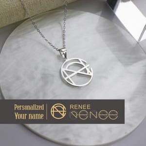 Custom Name logo Necklace Hand Draw Name Logo  Mother&#39;s Day Gift One of a kind Gift Mom Necklace Couple Gift for her Name Necklace