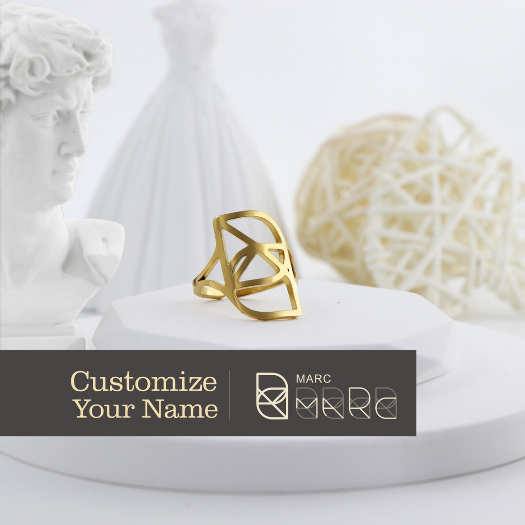 Custom Made Logo Rings Custom Name Logo Ring: S925 Silver Personalized Jewelry Gift - Etsy