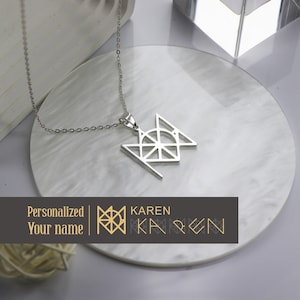 Name Logo Necklace Personalized Silver or Gold Necklace Hand Drawn Unique Design Perfect Gift for Any Occasion christmas gift for her