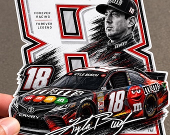 Kyle Busch Memorial Sticker, Forever Rowdy Magnet, NASCAR Legend Tribute Sticker, Racing Sticker, RIP Rowdy Sticker, Racing Fan Gift