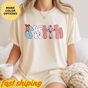 Custom Name 4th Of July Smith Shirt, Personalized 4th Of July Shirts, Family Shirt, Celebration Shirt, USA Shirt, Custom Name Shirt