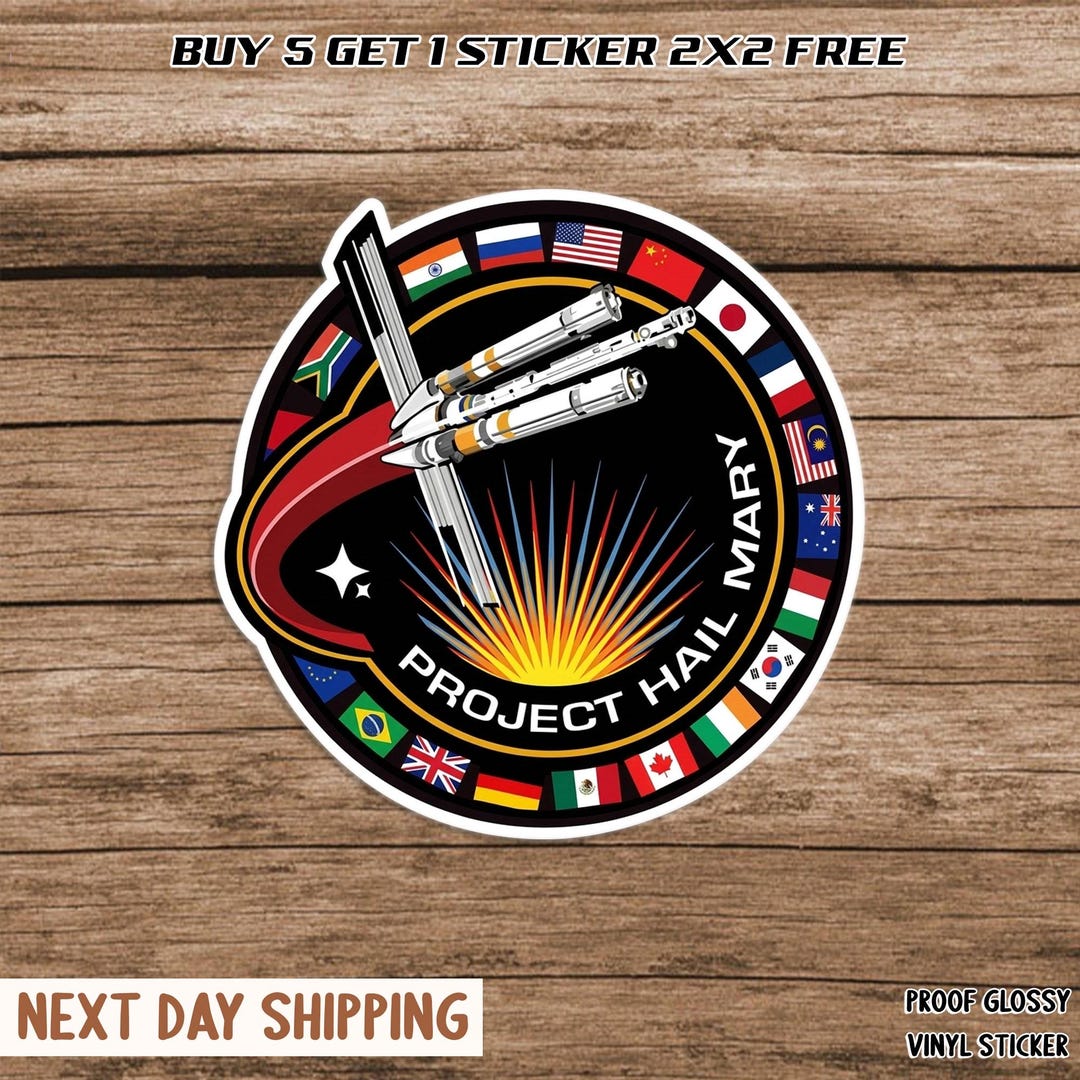 Project Hail Mary Movie Embroidered Mission Sticker or Magnet