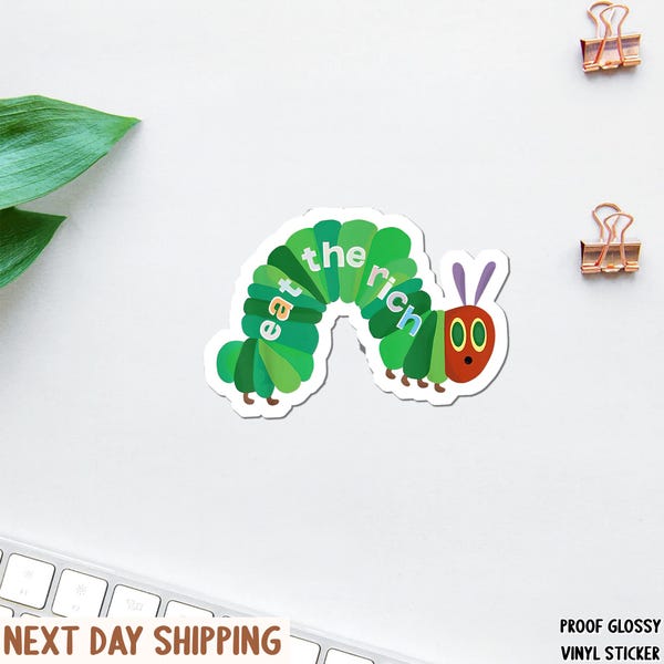 Eat the Rich Children Book Sticker, Activist Decal, Children's Book Sticker, Laptop Decal,Bookish Sticker,Book Lover Decal,Gifts For Readers