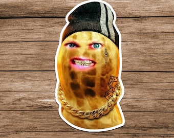 Sticker The Burnt Peanut GOOP, Live By The Goop Die By The Goop-sticker, trending cadeau, grappige meme-sticker