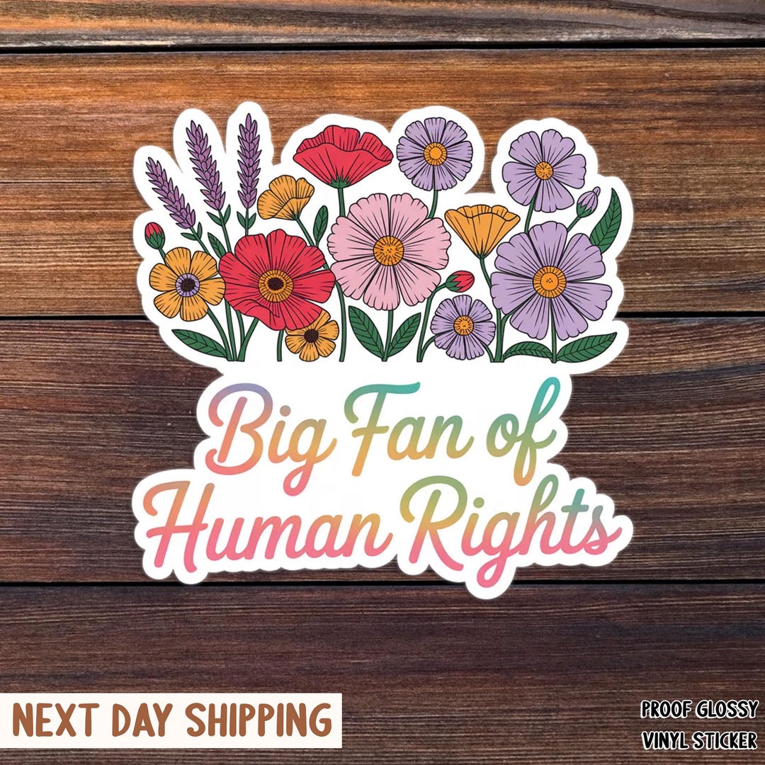 Big Fan of Human Rights Sticker/car Magnet, Equality Magnet, Social ...