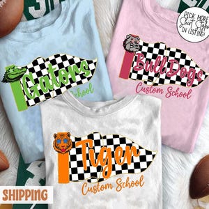 Custom Team Mascot Shirt, We are Mascot Shirt, Floral School Spirit Mascot T-Shirt, Game Day Football, School Sports Teams, Cheerleader Tee