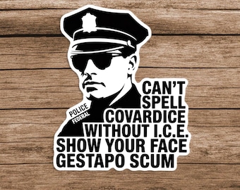 Abolish ICE Sticker/Automagnet, Anti-Trump-Widerstandsaufkleber, Bekleidungsaufkleber für soziale Gerechtigkeit, Vinylaufkleber, Anti-ICE-Aufkleber