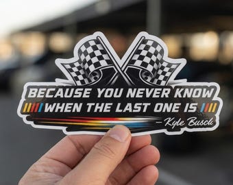 Pegatina conmemorativa de Kyle Busch, imán Forever Rowdy, pegatina tributo a la leyenda de NASCAR, pegatina de carreras, pegatina RIP Rowdy, regalo para aficionados a las carreras