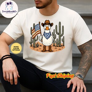 Patriotic Goose 4th Of July, independence Day Tee, American Goose Sweatshirt, Patriotic USA Flag T-Shirt, Funny Fourth Of July Duck Shirt