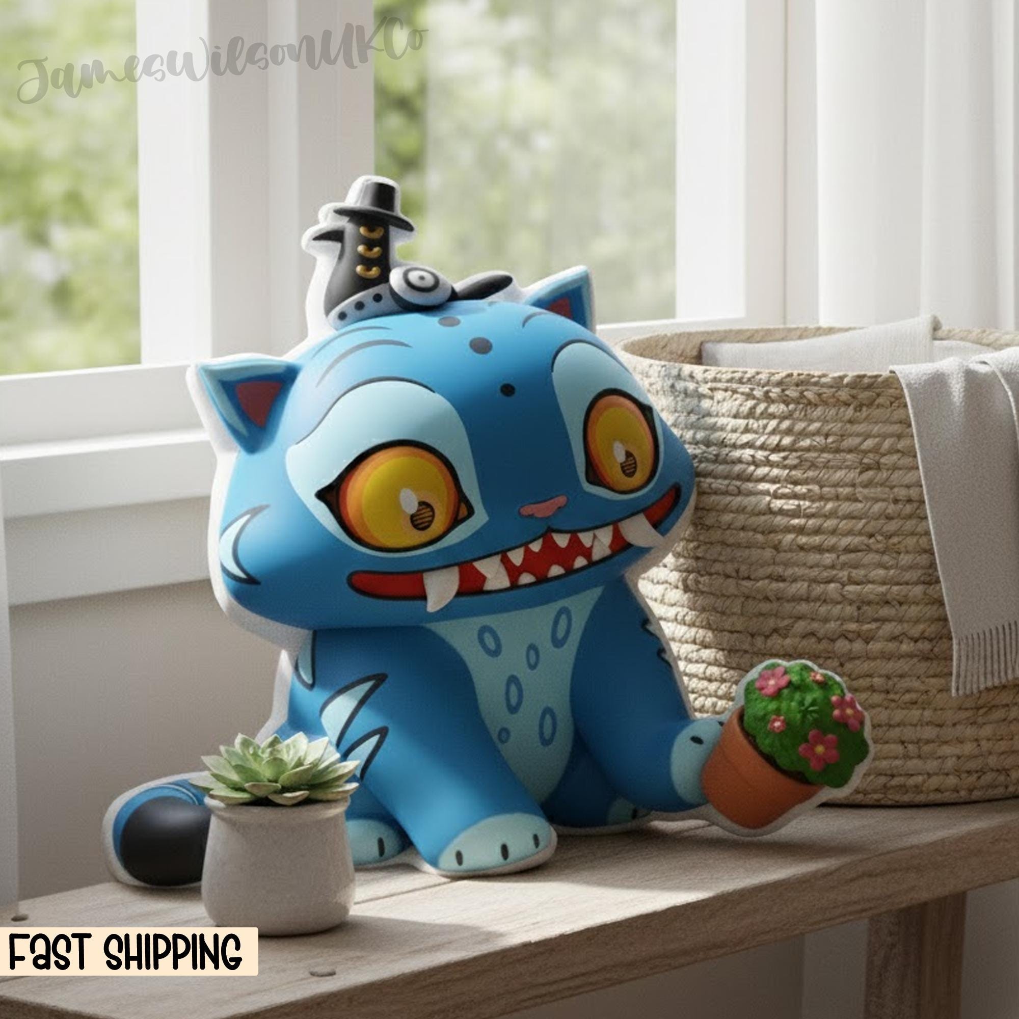 Discover Derpy Tiger Pillow, Cute Huntrix Pillow, Derpy Tiger Kpop Demon Hunters Plush, Kpop Demon Hunters Pillow, KPop Demon Hunters Pillow Case