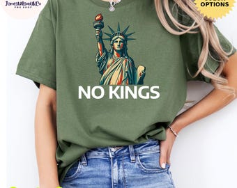 No King Liberty Anti Trump Shirt, Pro Democracy Shirt, Anti Authoritarianism Shirt, No Kings Shirt, Resist Shirt, Liberal Shirt, Women right