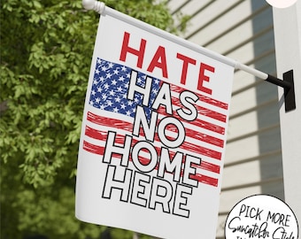 Hate Never Made America Great Flag, Subtle Anti Trump Flag, Anti Maga Yard Sign, Protest Decor, Resistance,Political Garden Flag