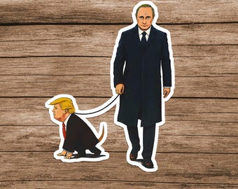 Anti-Trump Sticker | Anti MAGA Political Protest | Trump Putin's Dog Sticker | Democrat Sticker | FDT Anti-Trump MAGA Sticker