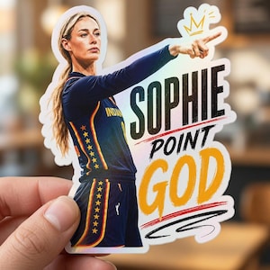 Sophie point meme Indiana-klistermärke, Sophie Cunningham-klistermärke, Sophie Point Gud, Dambasket