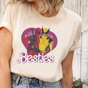 Dead pool  Wolverine Best Friends T-Shirt  Superhero Movie Tee for Men  Women  Trendy  Viral Shirts Movie Shirts