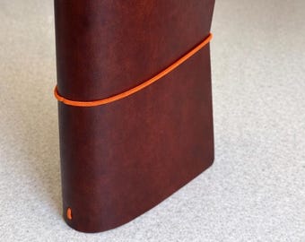 Handmade Veg-Tanned Leather Bifold Journal A5/A6 Refillable Notebook/ Paper Republic Style Journal