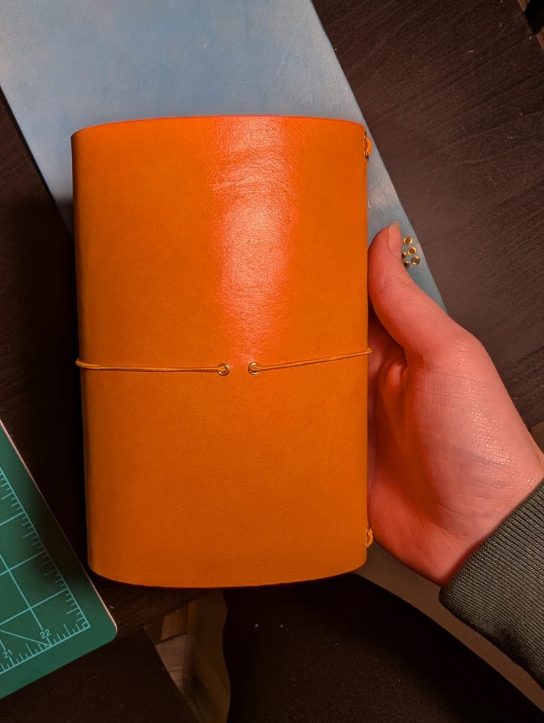 Leather Trifold Journal / Manifestation Journal / Grimoire image 7