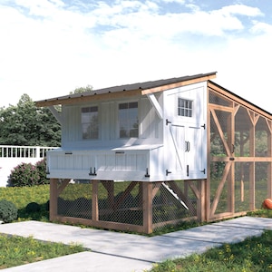 Chicken Coop Plans 5x7 | Elevated DIY Backyard Poultry House (PDF Download)