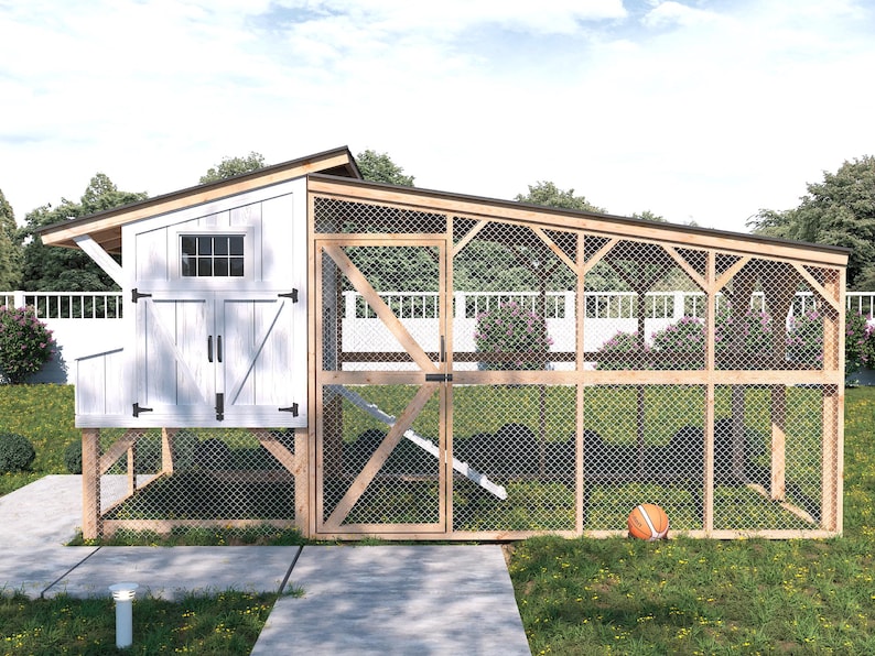 Chicken Coop Plans 5x7 | Elevated DIY Backyard Poultry House (PDF ...