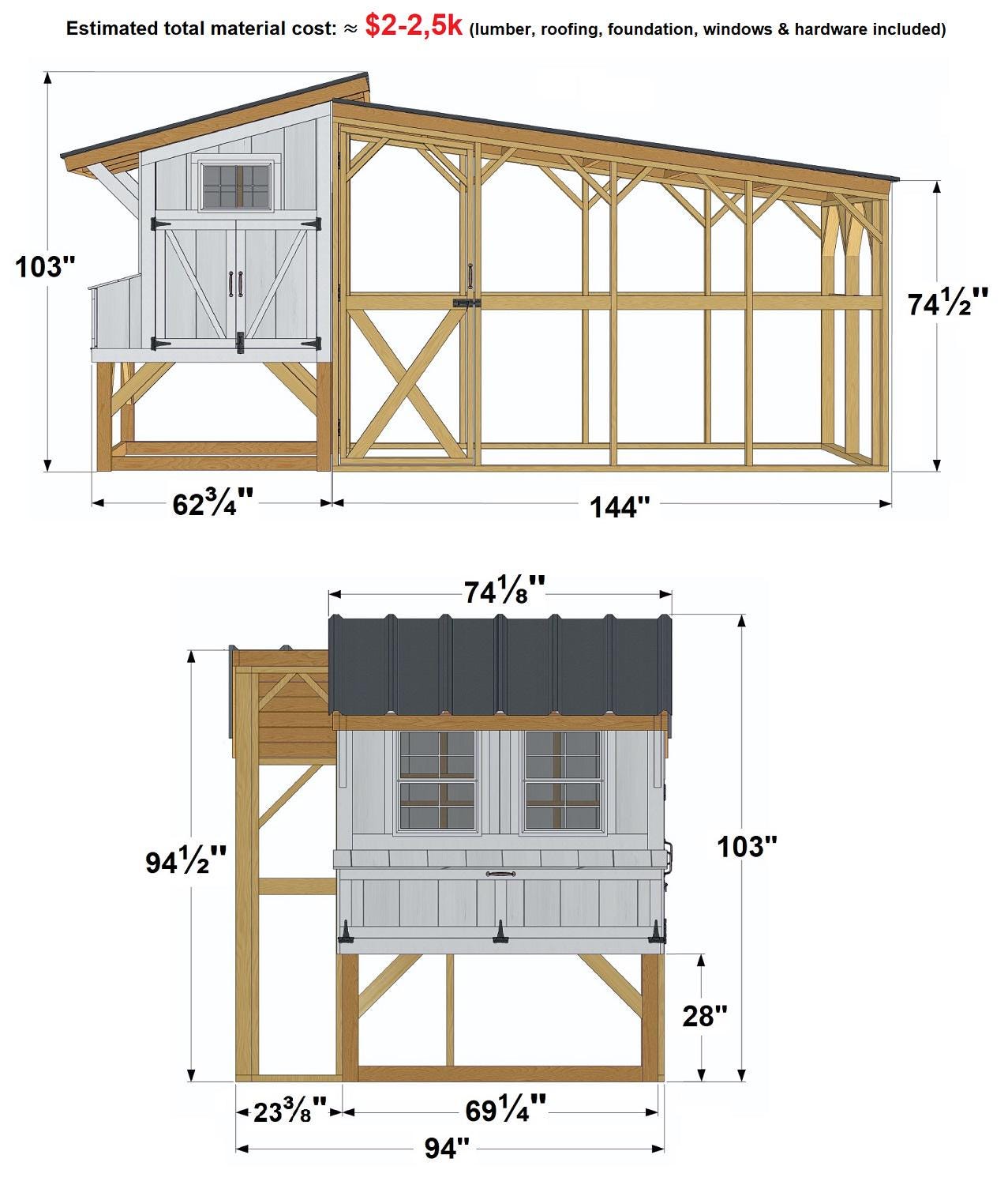 Chicken Coop Plans 5x6 | DIY Backyard Poultry House (PDF Download) - Etsy