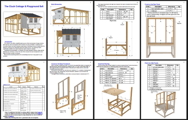 Chicken Coop Plans 5x6 | DIY Backyard Poultry House (PDF Download) - Etsy