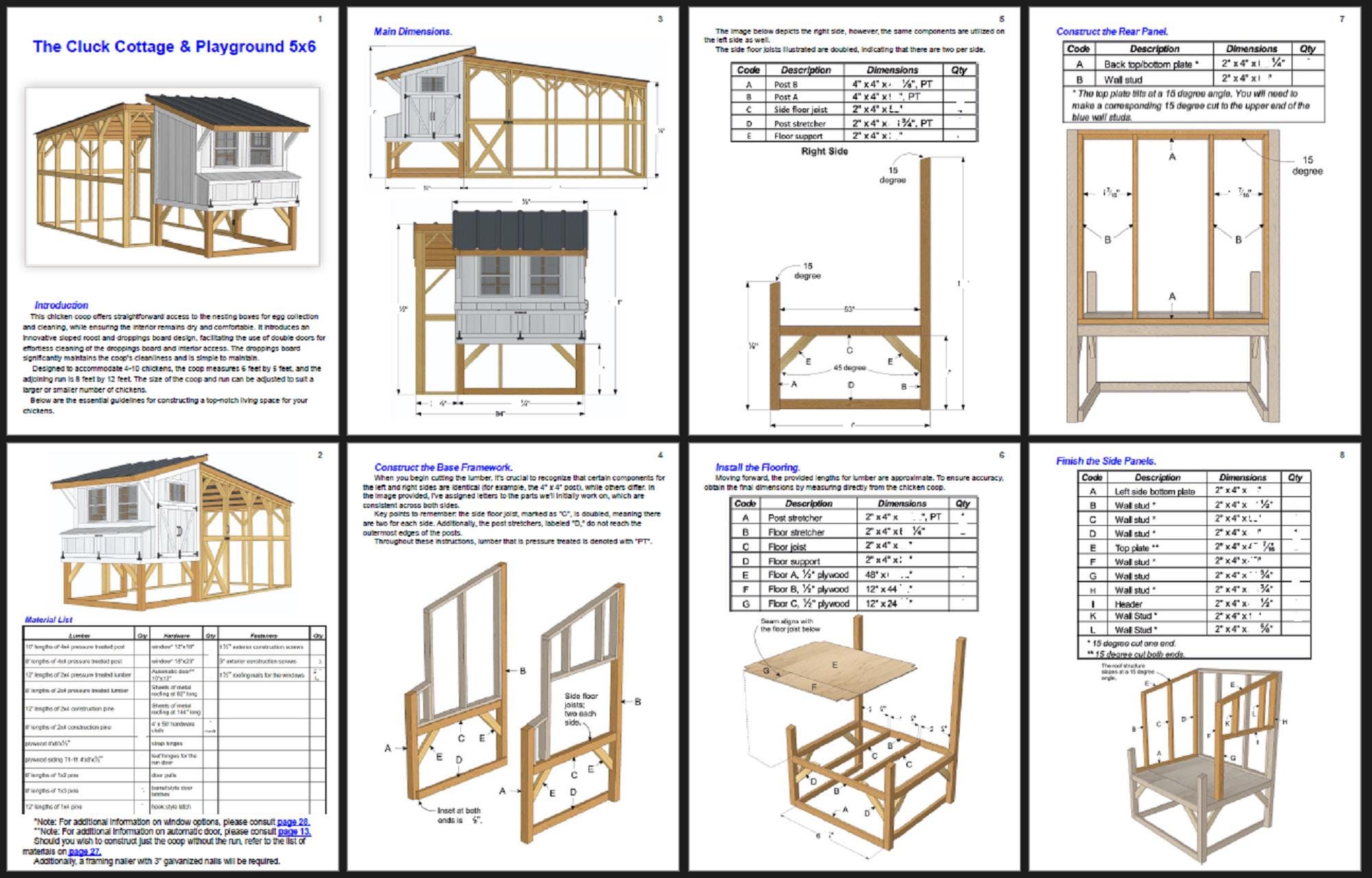 Chicken Coop Plans 5x6 | DIY Backyard Poultry House (PDF Download) - Etsy
