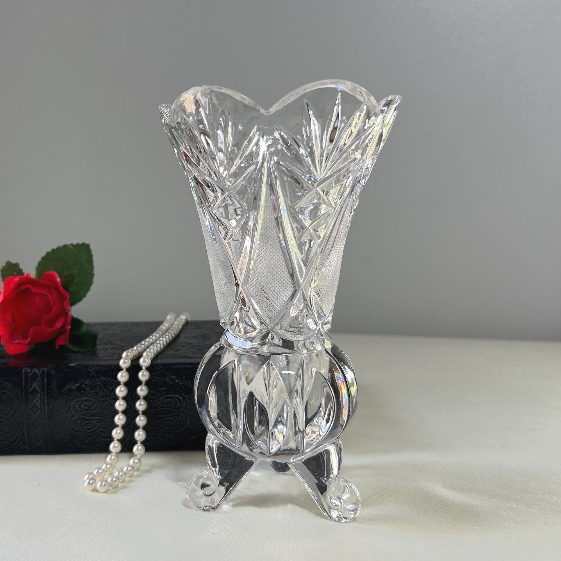 Heavy Crystal Vase - Etsy
